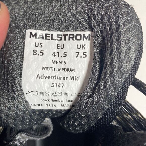 Maelstrom Black/Olive Adventurer Mid Waterproof Hiking Boot Size 8.5 NEW - Picture 8 of 9